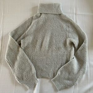 Garage Gray Ribbed Turtleneck